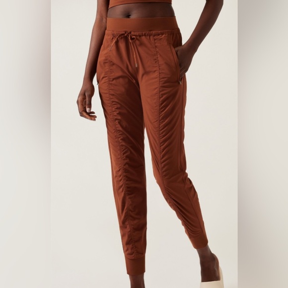 Athleta Pants - Athleta Attitude‎ Mid Rise Jogger pants-Ancient Mohogany